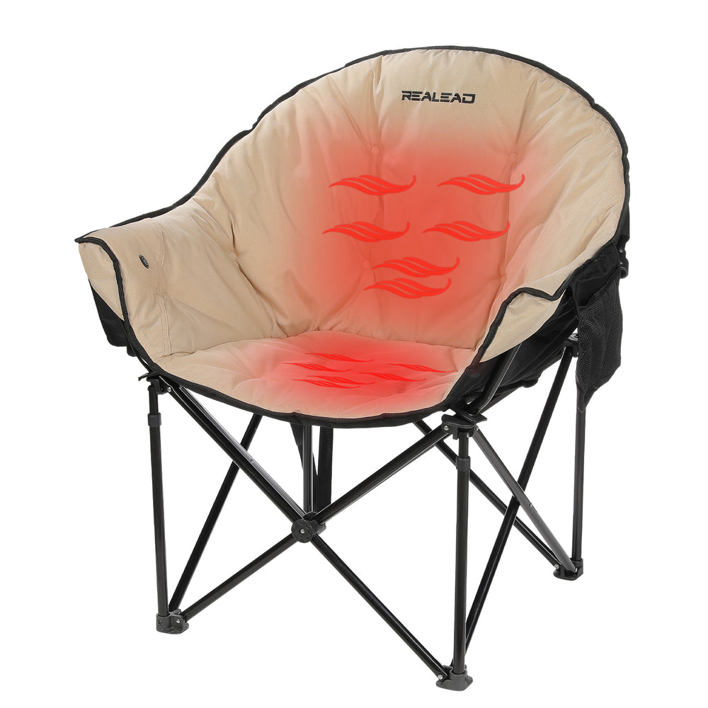 REALEAD Folding Heated Chair-Battery NOT Included