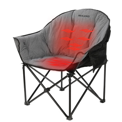 REALEAD Folding Heated Chair-Battery NOT Included