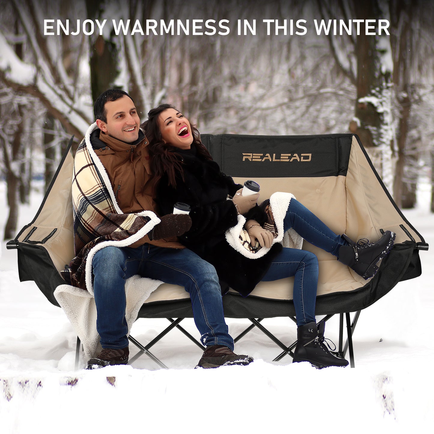 REALEAD Loveseat Heated Chair-Battery NOT Included